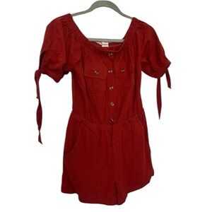New Without Tags Derek Heart Burgundy Red Romper